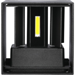 V-TAC Black Square Up and Down Warm White LED Wall Light 5W - thumbnail 3