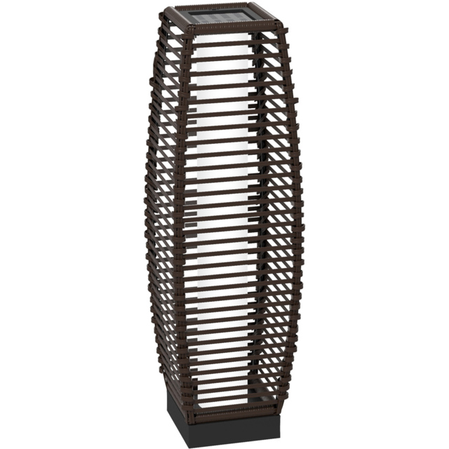 Outsunny Brown LED Solar Floor Lamp - image 1