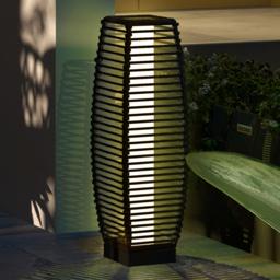 Outsunny Brown LED Solar Floor Lamp - thumbnail 2