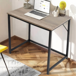 House of Home Computer Desk Rustic Light Brown and Black