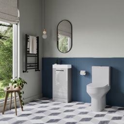 Bathstore Milford Single Door Grey Floor Standing Basin Unit 410mm - thumbnail 2