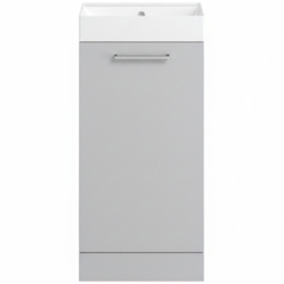 Bathstore Milford Single Door Grey Floor Standing Basin Unit 410mm - thumbnail 4