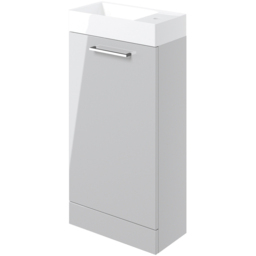 Bathstore Milford Single Door Grey Floor Standing Basin Unit 410mm - thumbnail 3