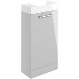 Bathstore Milford Single Door Grey Floor Standing Basin Unit 410mm