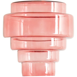 ValueLights Lane Pink Glass 5 Tier Easy Fit Shade