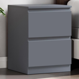 FWStyle Carlton Matt Grey Bedside Table - thumbnail 1