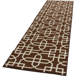 Smart Living Siam Brown and Cream Non-Slip Mat with Gel Backing 67 x 120cm