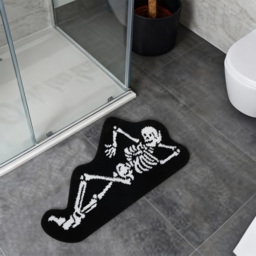 Skeleton Bath Mat Black - thumbnail 2
