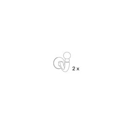 Pack of 2 Satin Steel Ball Tieback Hooks - thumbnail 3