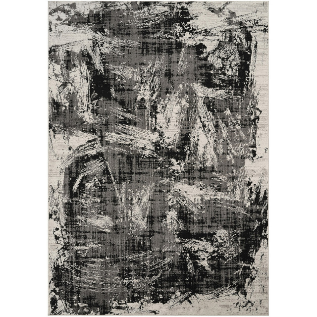 Desire Rugs Mayfair Metallic Sheen Canvas Design Rug Black 200 x 290cm - image 1