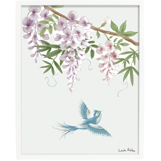 Laura Ashley Rowsham Garden White Frame Wall Art 40 x 50cm - image 1