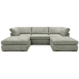 Carina Enzo 5 Seater Pewter U-Shape Sofa - thumbnail 2