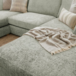 Carina Enzo 5 Seater Pewter U-Shape Sofa - thumbnail 4