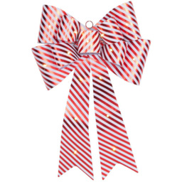 Candy Cane Lane Red LED Door Bow Christmas Decoration - thumbnail 3