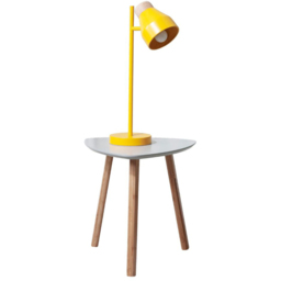 Noa and Nani Malme Chalk Grey and Natural Pine Occasional Small Side Table - thumbnail 2
