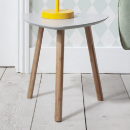 Noa and Nani Malme Chalk Grey and Natural Pine Occasional Small Side Table
