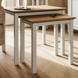 FWStyle Taberno Linen Nest of Table Set of 2