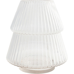 Ribbed Glass Christmas Tree Jar Clear - thumbnail 3