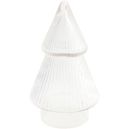 Ribbed Glass Christmas Tree Jar Clear - thumbnail 2