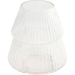 Ribbed Glass Christmas Tree Jar Clear - thumbnail 4