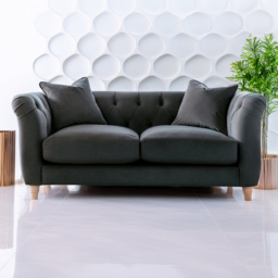 Elsie Chesterfield Midnight Plush Velvet 2 Seater Sofa