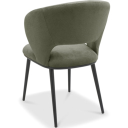 Bentley Designs Luca Green Fabric Upholstered Dining Chair Set of 2 - thumbnail 4