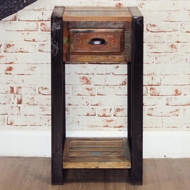 Baumhaus Urban Chic Single Drawer Single Shelf Lamp Table - image 1