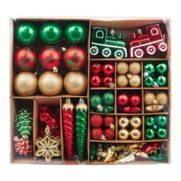 Sleigh Bells Ring Multicolour Bauble 110 Pack