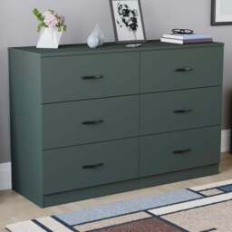 Vida Designs Riano Jasper Green 6 Drawer Chest of Drawers