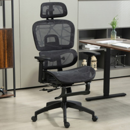 Portland Black Mesh Swivel Office Chair with 3D Armrest