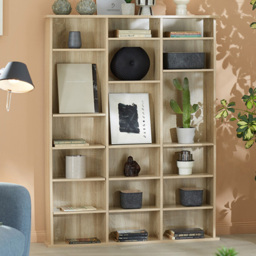tectake Stevie Oak Sonoma 21 Height Adjustable Shelves Storage Unit