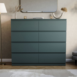 Vida Designs Denver Jasper Green 8 Drawer Chest of Drawers - thumbnail 3