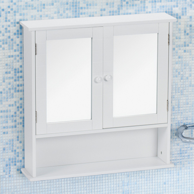 Bathstore Kingston White 2 Door Mirror Bathroom Cabinet - image 1