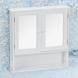 Bathstore Kingston White 2 Door Mirror Bathroom Cabinet - thumbnail 1