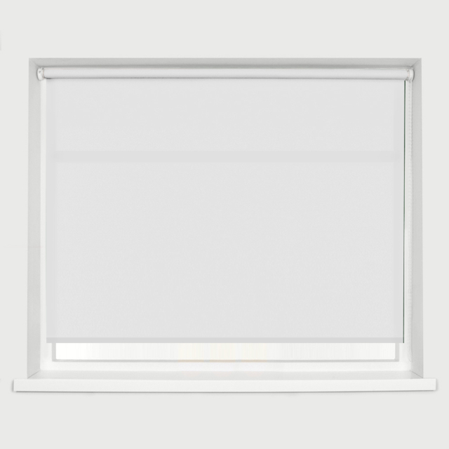 Caecus Straight Edge Roller Blind White 120cm - image 1