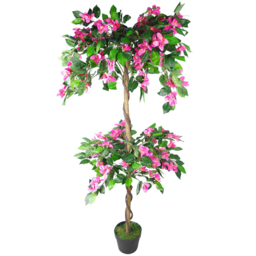 Leaf Artificial Blossom Rhododendron Pink Trunk Tree in Pot 140cm
