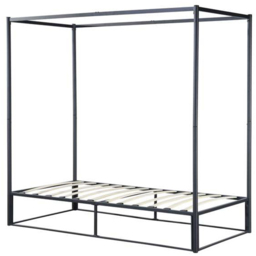 Farringdon Single Black Metal 4 Poster Bed Frame - thumbnail 2