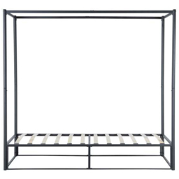 Farringdon Single Black Metal 4 Poster Bed Frame - thumbnail 3