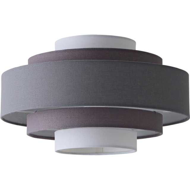 ValueLights Hampshire 5-Tier 3 Tone Grey Fabric Pendant Lamp Shade - image 1