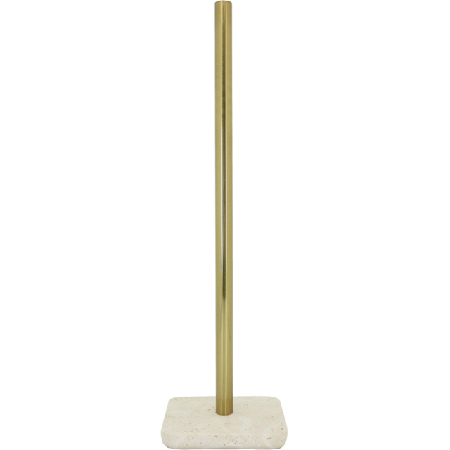 Neutral Stone Effect Toilet Roll Holder Beige