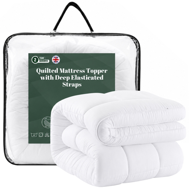 MHG Living Super King Size Hollowfibre Mattress Topper - image 1