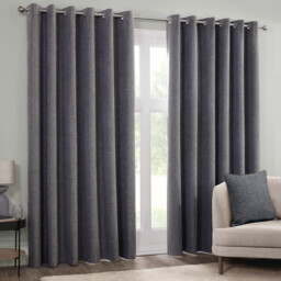 Dusk Eyelet Curtain Natural 168cm 183cm - thumbnail 2