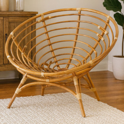 Premier Housewares Manado Papasan Natural Rattan Chair - thumbnail 1
