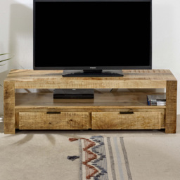 Brooklyn Surrey 2 Drawer Single Shelf Solid Wood TV Unit