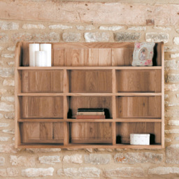 Baumhaus Mobel 10 Compartment Oak Reversible Wall Rack