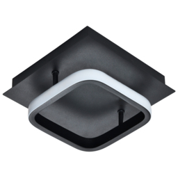 Happy Homewares Matte Black Square Strip LED Ceiling Lighting Fitting