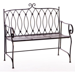 Garden Gear Ebony 2 Seater Wrought Iron Garden Bench - thumbnail 2