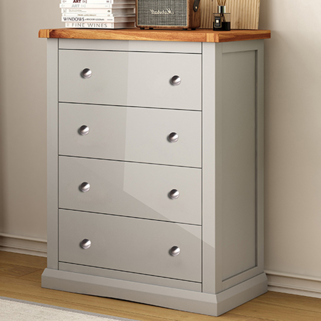 Cabinet Bits Loreo 4 Drawer Chest of Drawers with Chrome Knob - image 1