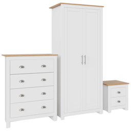 GFW Lancaster 3 Piece White Bedroom Furniture Set - thumbnail 3