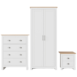 GFW Lancaster 3 Piece White Bedroom Furniture Set - thumbnail 2